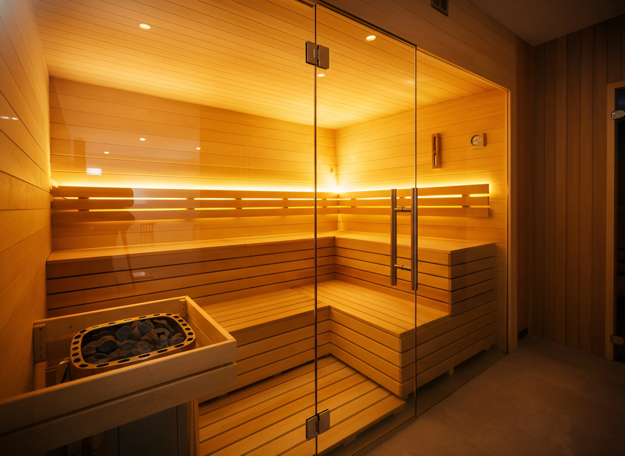 Sauna v Lázeňském hotelu Pyramida